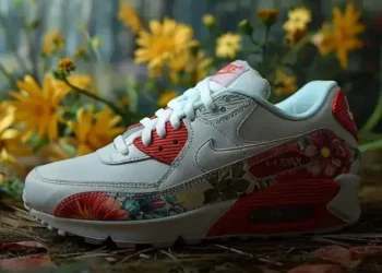 Tênis casual com estampas tropicais