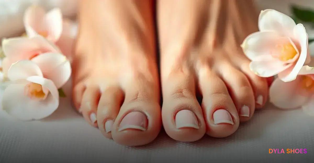 A tendência das unhas do pé delicadas