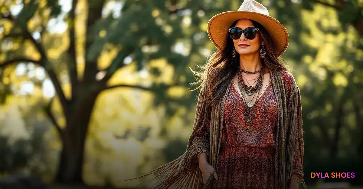 Inspiração boho na moda de Demi