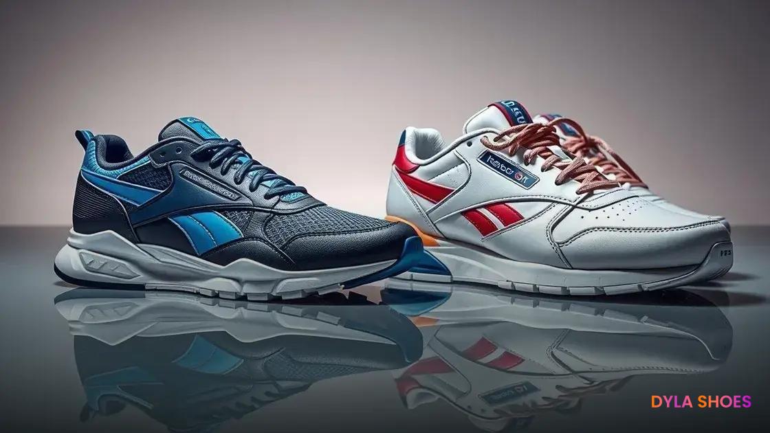 Comparativo com modelos clássicos da Reebok