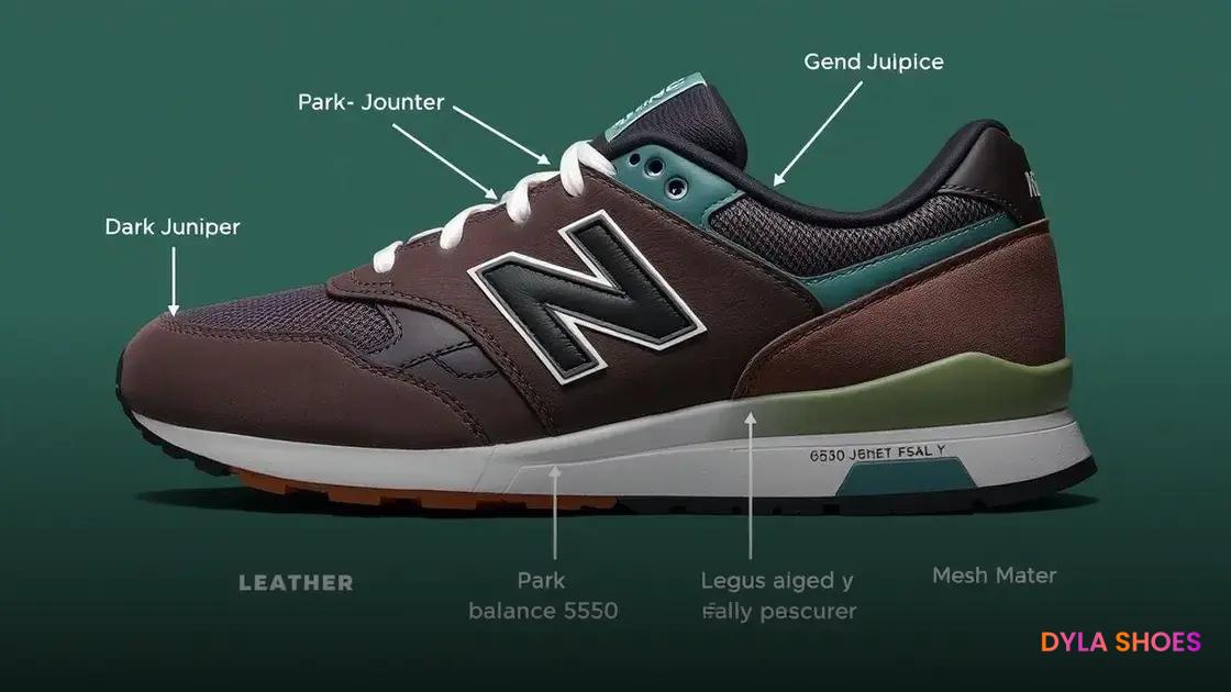 Detalhes sobre as cores e materiais utilizados